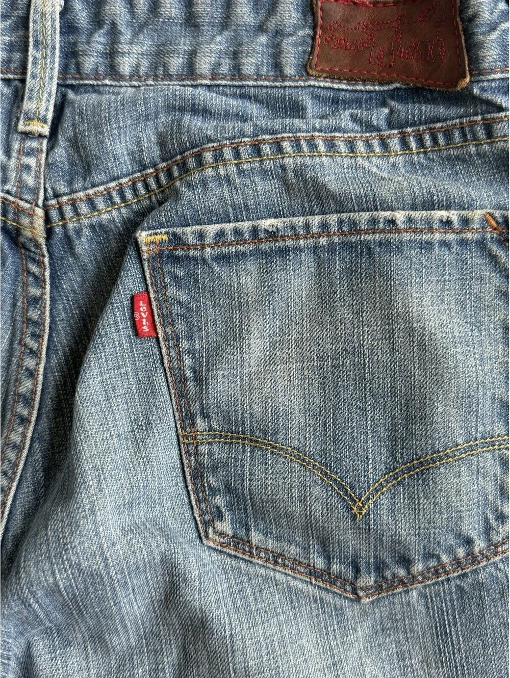 Levi’s Red Collection Men’s Slim Straight Jeans W36 L30 Blue 100% Cotton